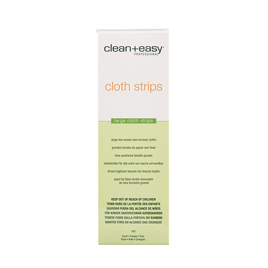 Clean + Easy Cloth Wax Strips - Non-Woven Wax Strips for Hair Removal, Salon and At-Home Use for Face, Legs & Body, 3”x 9”, 100 Count Beauty and Personal Care Clean + Easy