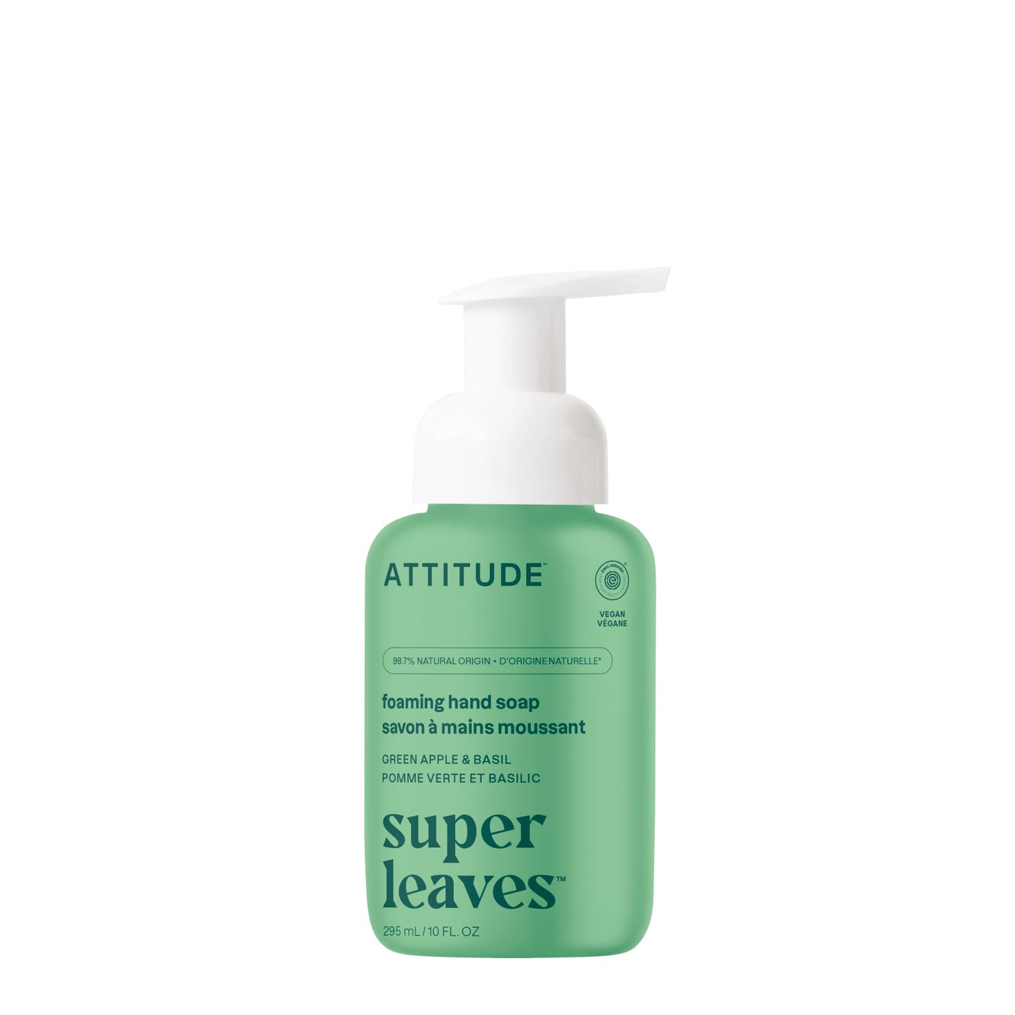 ATTITUDE Foaming Hand Soap, EWG Verified, Plant and Mineral-Based Ingredients, Vegan and Cruelty-free Personal Care Products, Green Apple & Basil, 10 Beauty & Personal Care BIO SPECTRA ATTITUDE