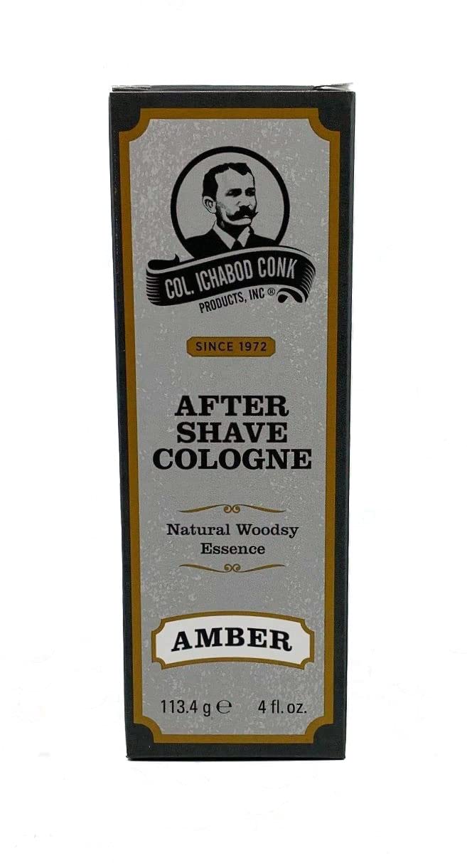 Colonel Ichabod Conk Amber After Shave Cologne 4 Fl. Oz. Glass Bottle Aftershave Beauty & Personal Care Colonel Conk