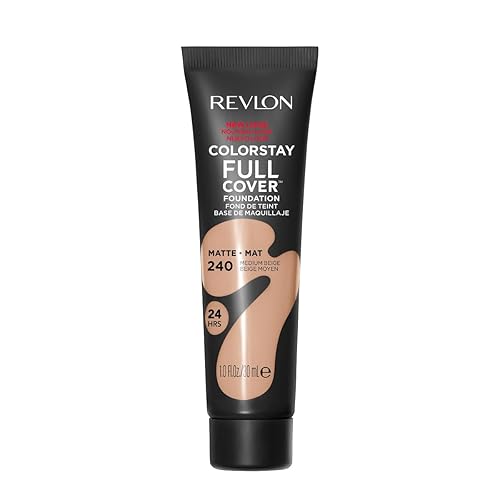 Revlon Liquid Foundation, ColorStay Face Makeup for Normal and Dry Skin, Longwear Full Coverage with Matte Finish, Oil Free, Medium Beige, 1.0 Fl Oz Beauty & Personal Care REVLON