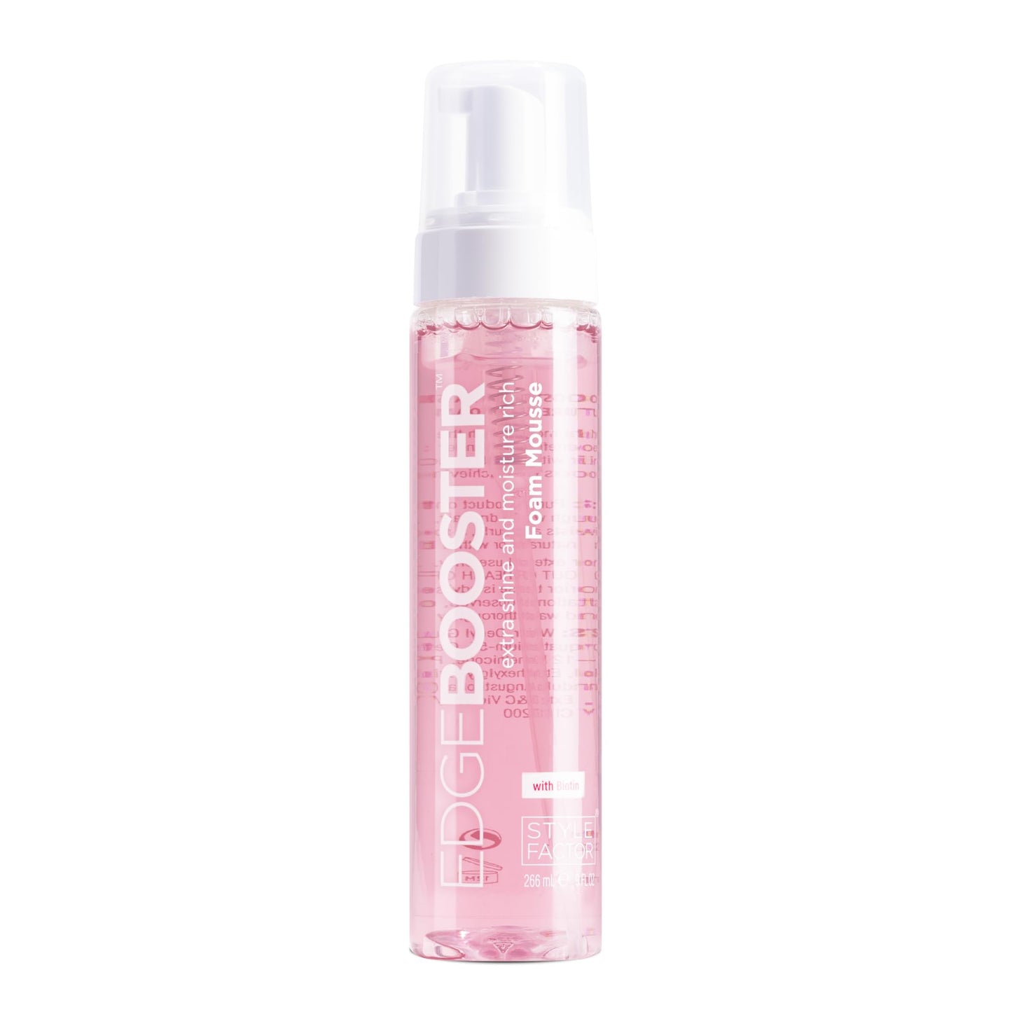 Style Factor EDGE BOOSTER Extra Shine & Moisture Rich Foam Mousse | Lightweight Styling for Curls, Waves, Braids, Locs & Protective Styles | Volume Beauty & Personal Care Style Factor