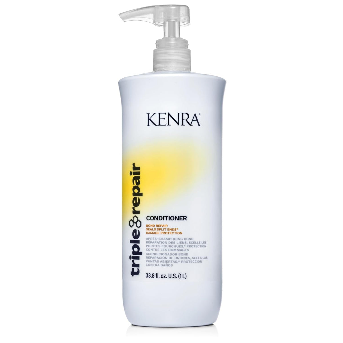 Kenra Triple Repair Shampoo/Conditioner Set | Targets & Repairs Weak or Broken Bonds | Split Ends | Damaged Hair | Bond Builder | Sulfate-Free | 33.8
