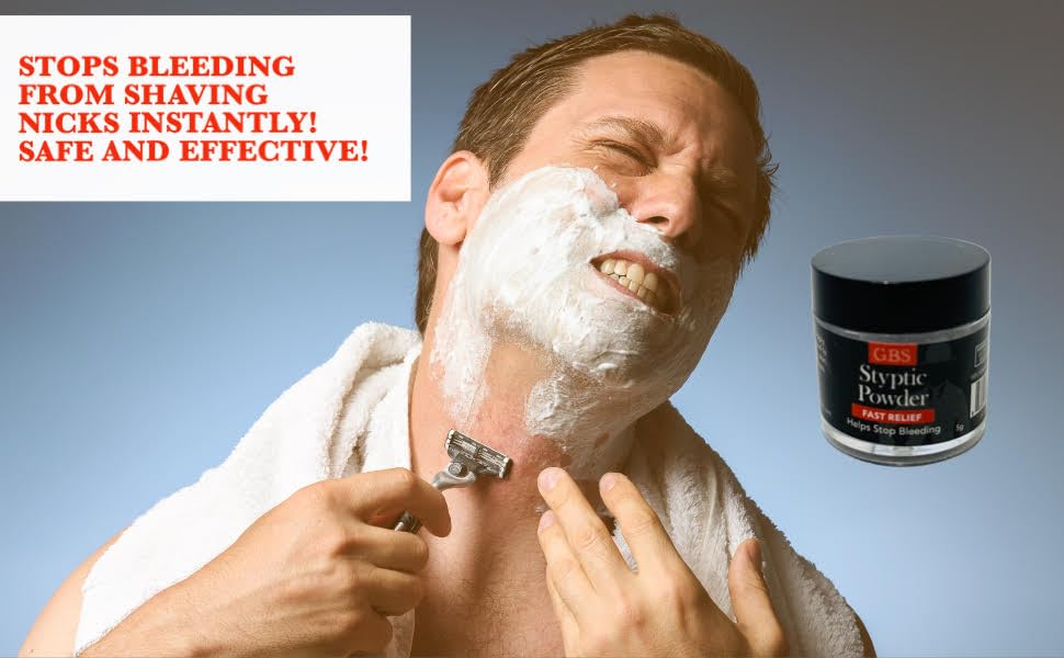 G.B.S Double Edge Blades for Double Edge, Safety and Shavette Razors - 50 Blades and Styptic Powder Jar stop shaving nicks and bleeding Beauty and Personal Care G.B.S