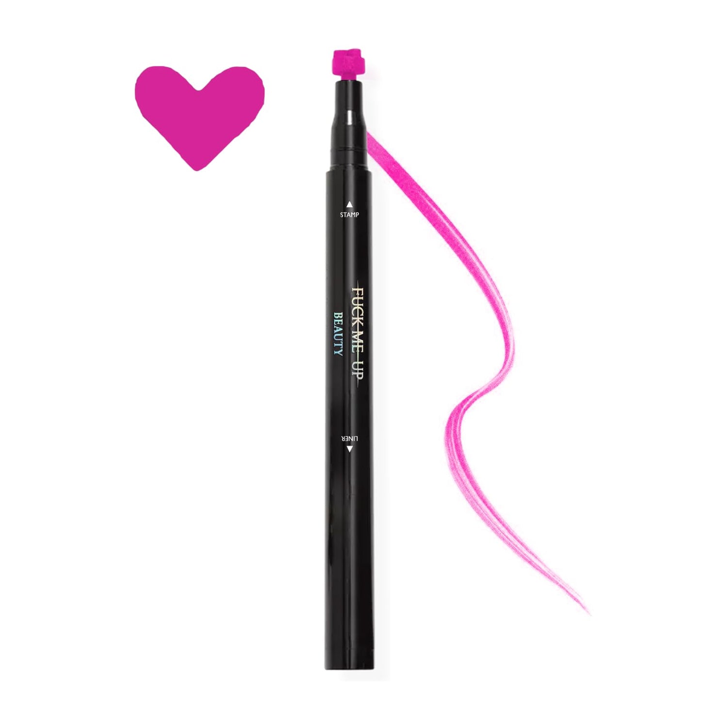 FMU Beauty UFO Body Art Stamp + Pen Liner for Bright Colorful Festival Makeup (Venus - Pink Heart) Beauty & Personal Care Fuck Me Up Beauty