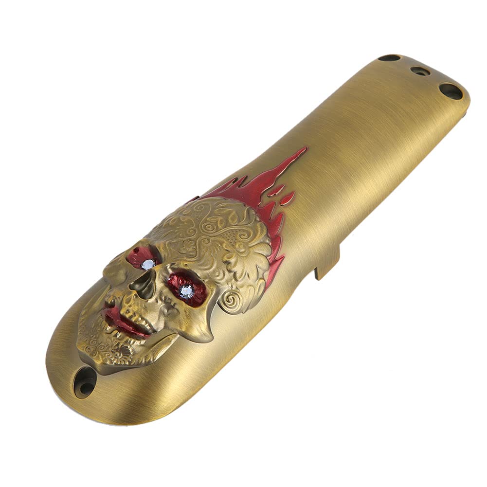 Professional Hair Clipper Front Cover, Electric Hair Cutter Trimmer Sheel Protective Casing for (Skull Gold) Beauty and Personal Care FILFEEL