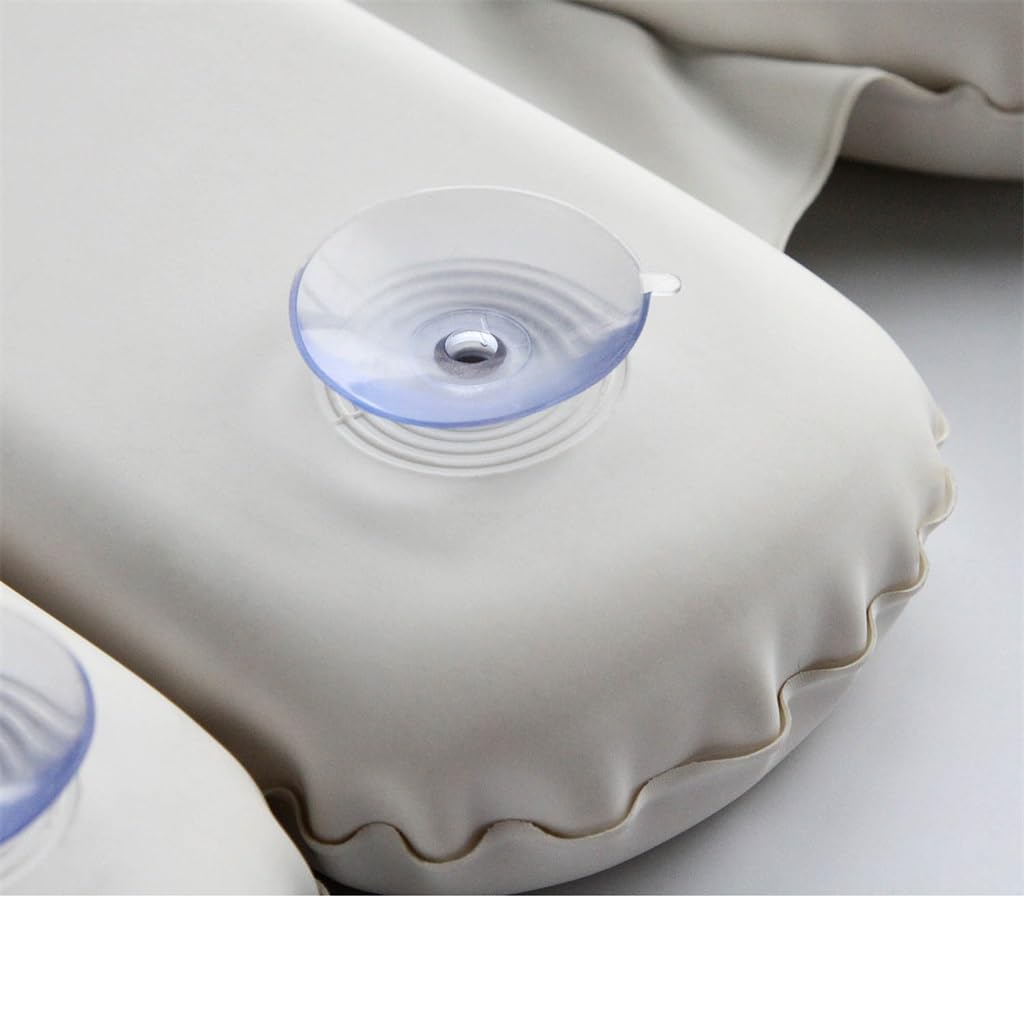 YMGSCC PU Tri-fold Sponge Bath Pillow Bathtub Bathroom Headrest Suction Cup Beauty and Personal Care YMGSCC