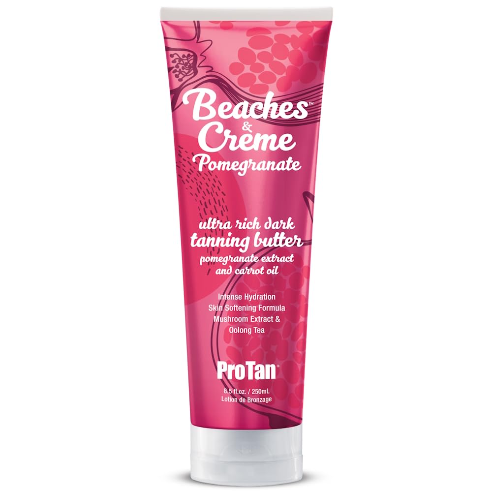 Pro Tan Beaches & Crème Pomegranate Dark Tanning Butter with Intensifiers including Tyrosine 8.5oz Beauty & Personal Care Pro Tan