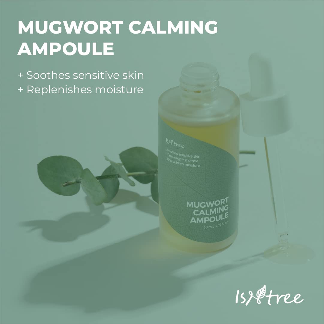 ISNTREE Mugwort calming Ampoule 50ml 1.69 fl.oz | Soothes sensitive skin | Replenishes moisture Beauty & Personal Care IsNtree