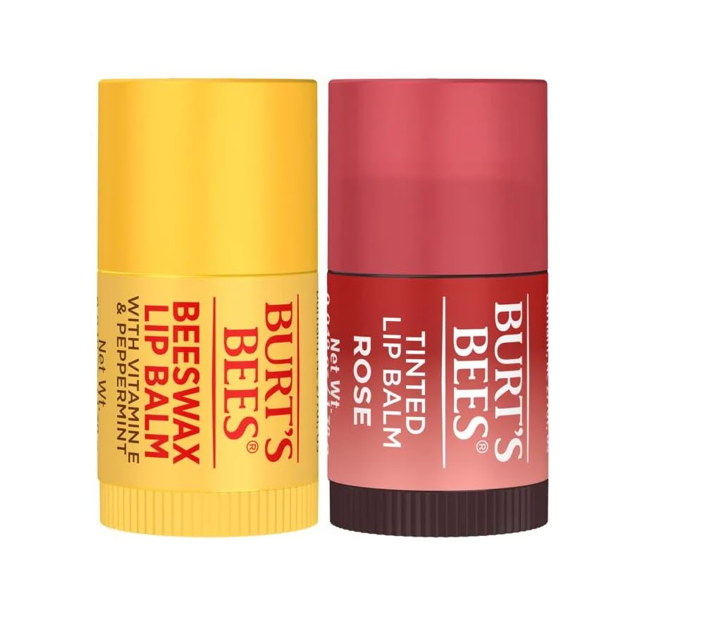 Burt's Bees Holiday Minis Lip Balm and Tinted Lip Balm Set, Rose, 2 Piece Beauty & Personal Care Burt's Bees