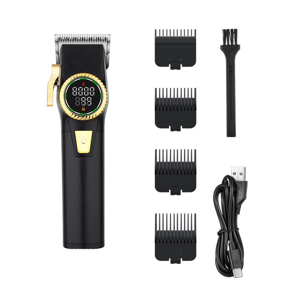 QDKVTNDJZ Professional Hair Clippers/Trimmers Set for Men, Cordless Rechargeable Electric Haircutting Tool with 8W Powerful Motor,Oil Head Carving Beauty and Personal Care QDKVTNDJZ