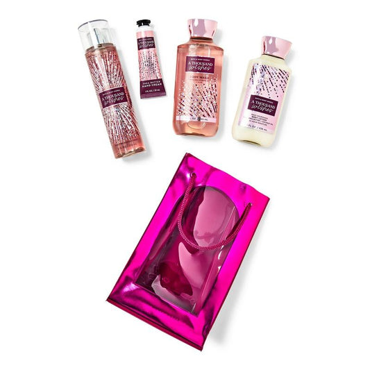 Bath & Body Works A Thousand Wishes - Gift Bag Set - Fine Fragrance Mist 8 Oz, Shower Gel 10 oz , Body Lotion 8 oz and Hand Cream with Shea Butter 1oz Beauty and Personal Care Bath & Body Works