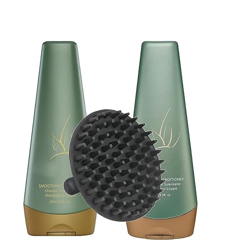 Agave Smoothing Shampoo and Conditioner 8.5 Ounce Duo and M Hair Designs Scalp Massager Shampoo Brush (Bundle) Beauty & Personal Care M Hair Designs