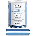 ForPro Professional Collection Mini Foam Board, Double-Sided Nail File, 220/320 Grit, 3.5” L x .5” W, Blue, 50-Count Beauty & Personal Care ForPro Professional Collection