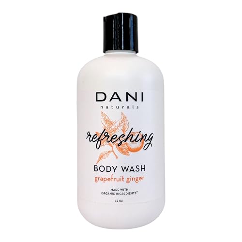 DANI Naturals Grapefruit Ginger Body Wash, Vegan, Sulfate-Free, Made with Organic Ingredients, 12 fl oz Beauty & Personal Care DANI