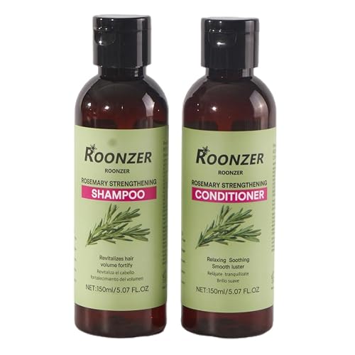 ROONZER Rosemary Infused Shampoo & Conditioner Set | Deep Cleanser + Intense Hydration | Strengthening Formula for All Hair Types & Nourishing 150ML Beauty & Personal Care ROONZER