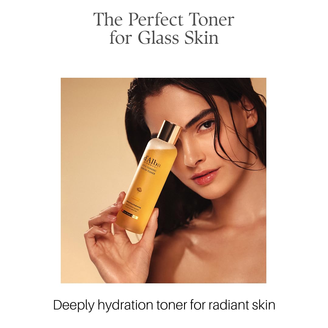d'alba Piedmont White Truffle Vita Toning Serum Toner, Glass Skin with Double Vitamin Skincare, Face Moisturizer, (6.09 fl. oz) Beauty and Personal Care d'alba Piedmont