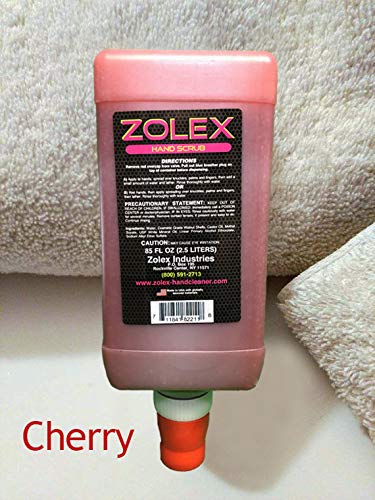 Zolex Cherry Pumice Hand Scrub for Hard Working Hands, Dispenser Available, Stain Remover for Heavy Duty Workers, Grease Remover for Mechanics - 2.5L Beauty & Personal Care Zolex