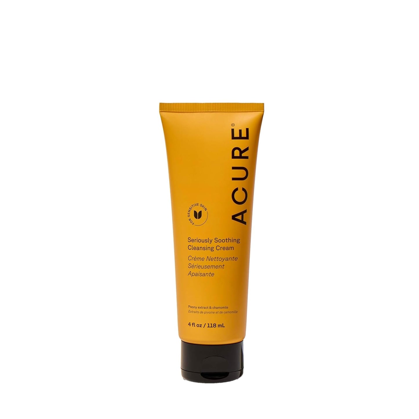 Acure Seriously Soothing Cleansing Cream - Gentle Hydrating & Exfoliating Face Wash, Daily Facial Cleanser for Women & Men with Chamomile & Sunflower Beauty & Personal Care Acure