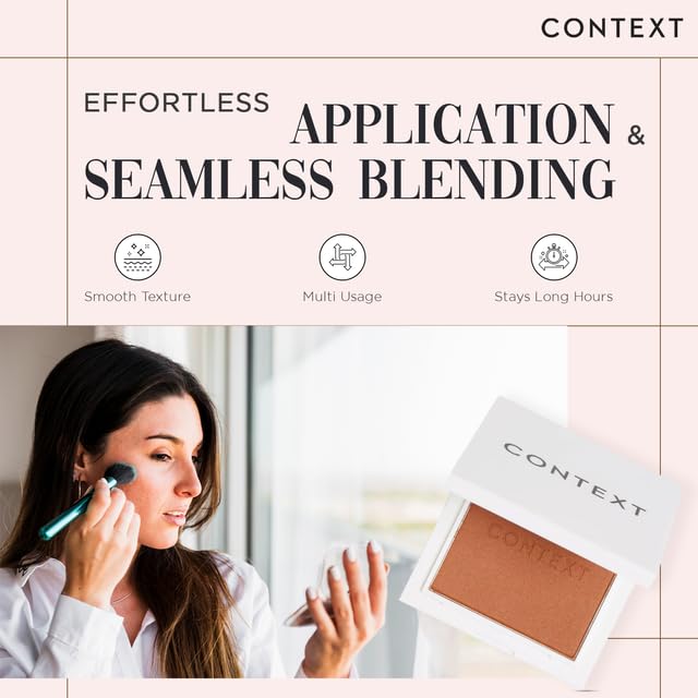 Context Skin Matte Bronzer Powder for Face - Vegan & Cruelty-Free Makeup Long-Lasting Buildable Coverage, Smooth Matte Sun-Kissed Finish - Lightweight Beauty & Personal Care CONTEXT SKIN