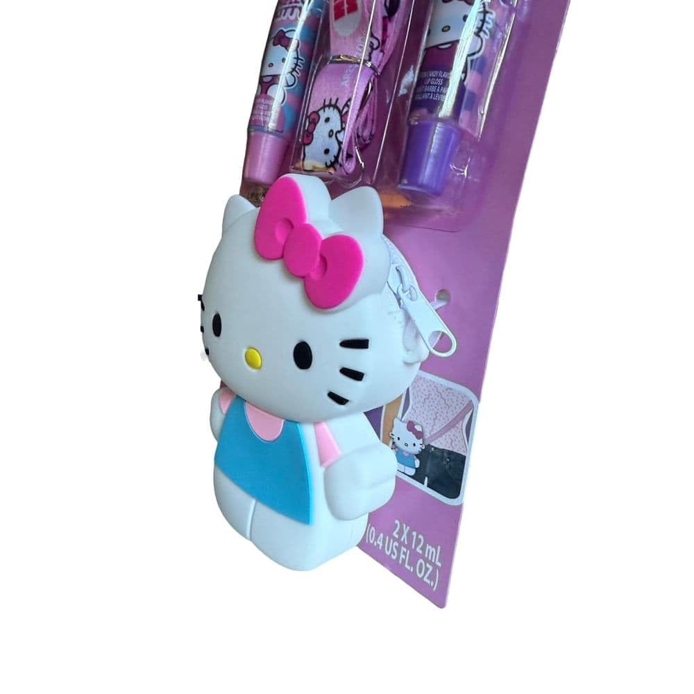 Hello Kitty Plant Based Lip Gloss Set with Crossbody Bag, Cotton Candy and Blueberry Beauty & Personal Care Hello Kitty