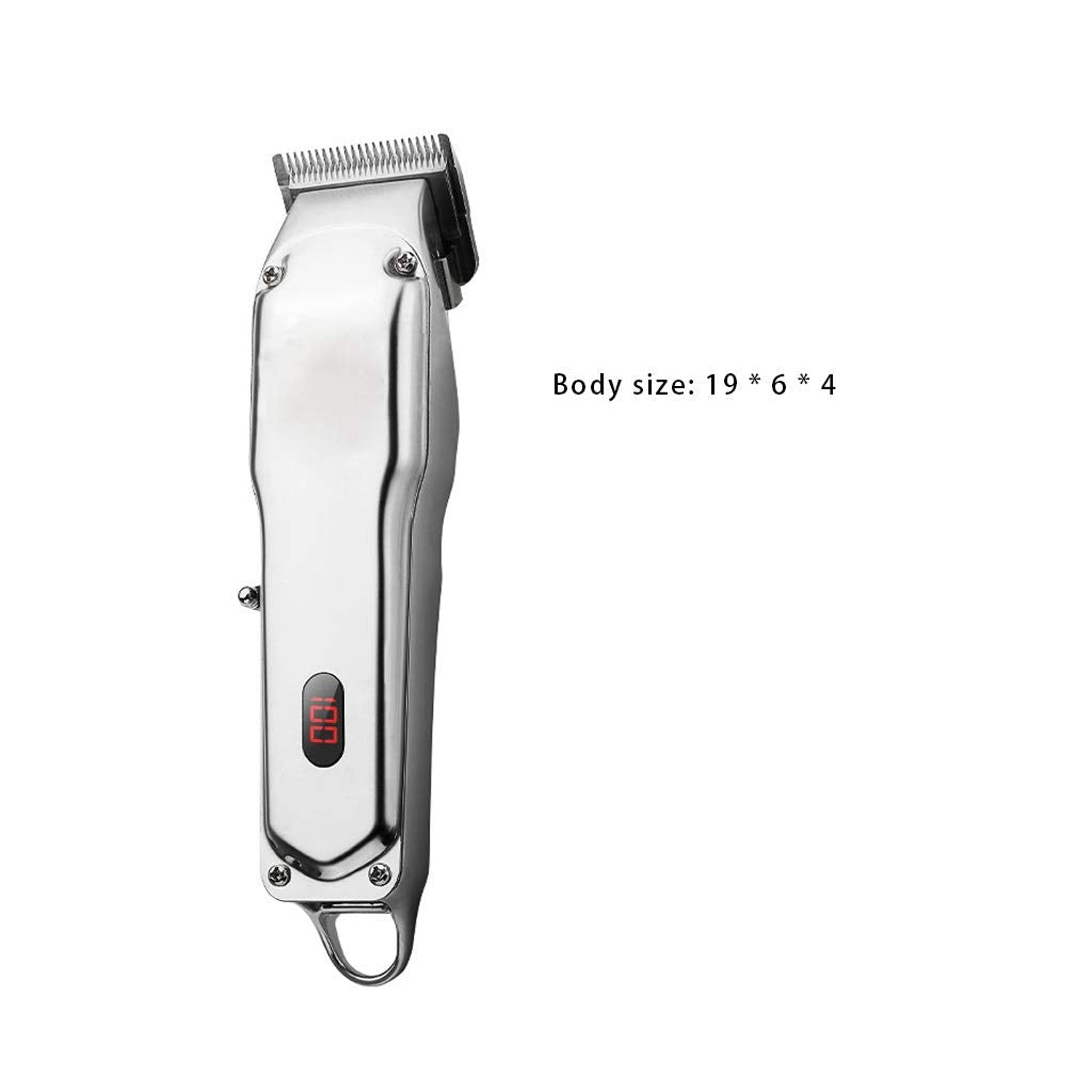 LBAawxe Barber LCD Digital Display Rechargeable Hair Clipper Retro Oil Head Electric Clipper Hair Salon Strong Power Electric Fader Beauty and Personal Care LBAawxe