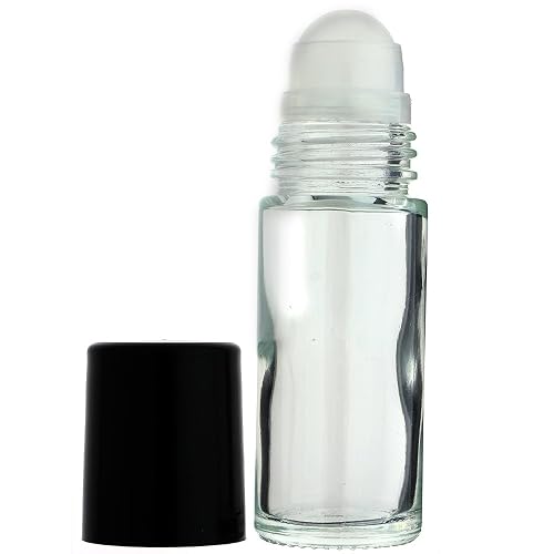 144-PIECE 1 OZ 30 ML ROLL ON PLAIN EMPTY REFILLABLE GLASS BOTTLE (Perfume Fragrance Cologne Essential Oil) Beauty & Personal Care Aura Variety