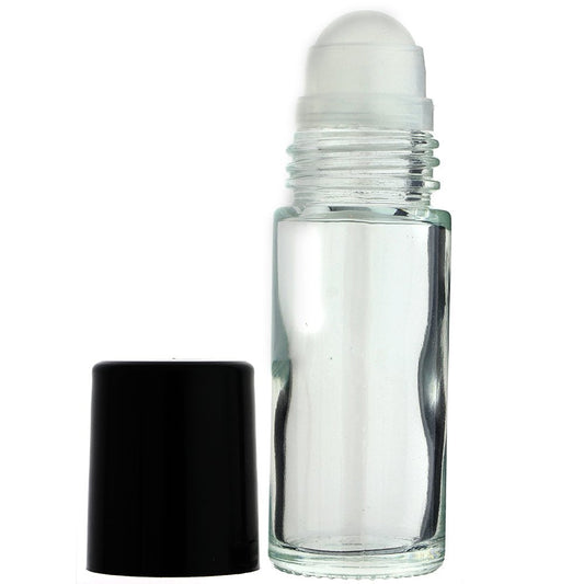 144-PIECE 1 OZ 30 ML ROLL ON PLAIN EMPTY REFILLABLE GLASS BOTTLE (Perfume Fragrance Cologne Essential Oil) Beauty & Personal Care Aura Variety