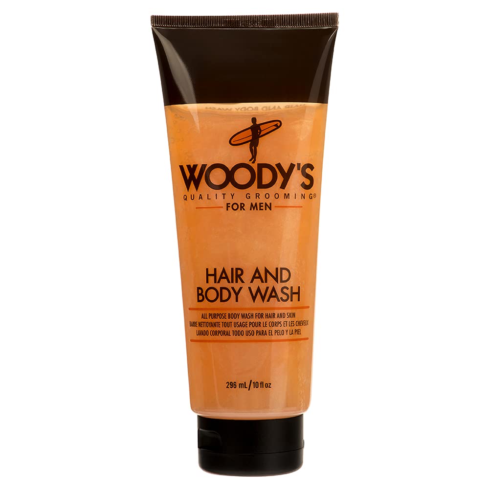 Woody's Hair and Body Wash for Men - 2-in-1 Cleanser & Body Wash, Deep Cleansing, Hydrating, Refreshing Scent, Sulfate-Free, 10 fl oz, 1 Pack Beauty & Personal Care Woody's