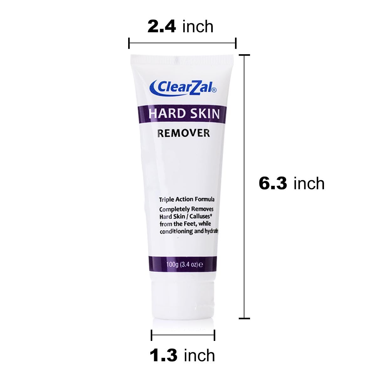 Clearzal Foot Cream For Hard Skin, Helps Calluses and Corn Removal While Leaving Soft Smooth Skin, Hydrating and Conditioning Triple Action Formula Beauty & Personal Care Clearzal