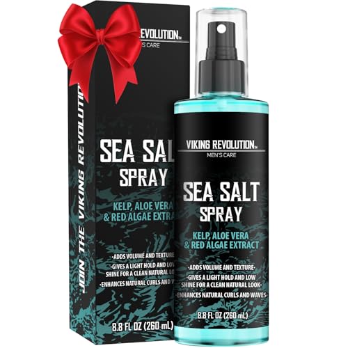 Viking Revolution Sea Salt Spray for Men - Hair Texturizing Spray with Kelp, Aloe Vera and Red Algae Extract - Surf Sprays to Add Volume and Texture Beauty & Personal Care Viking Revolution