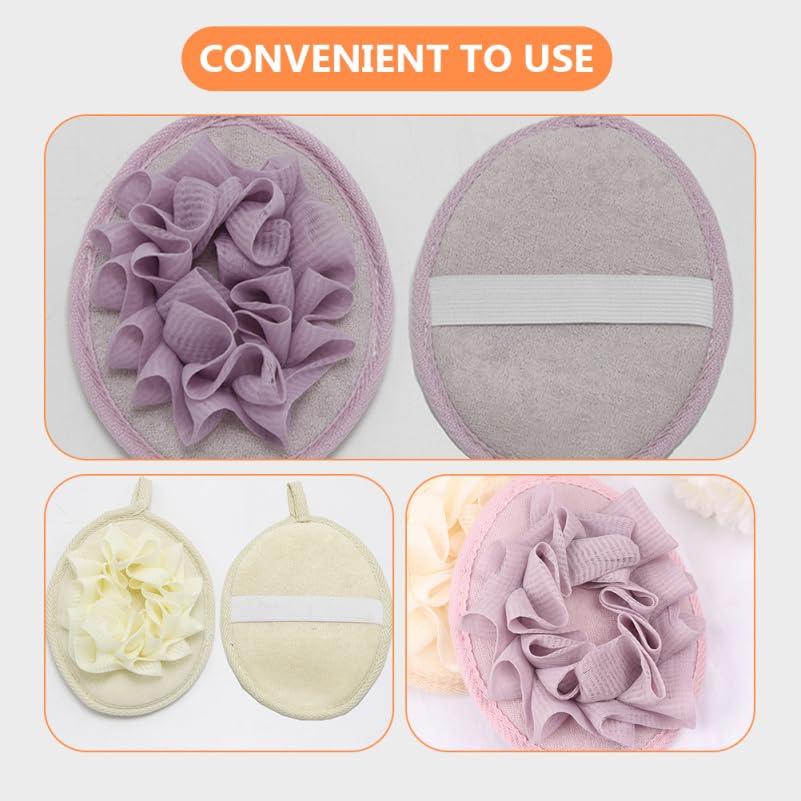 balacoo 4 Pcs Shower Loofah Mesh Bathing Sponges with Elastic Hand Strap Exfoliating Bath Scrubber for Men and Women Deep Clean and Gentle Skin Care Beauty and Personal Care balacoo