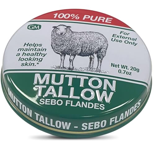 Germa Mutton Tallow Cream - 100% Pure Sebo Flandes Moisturizer for Hands & Sunburn Relief, Adult Skin Care, 0.7oz Beauty and Personal Care Germa