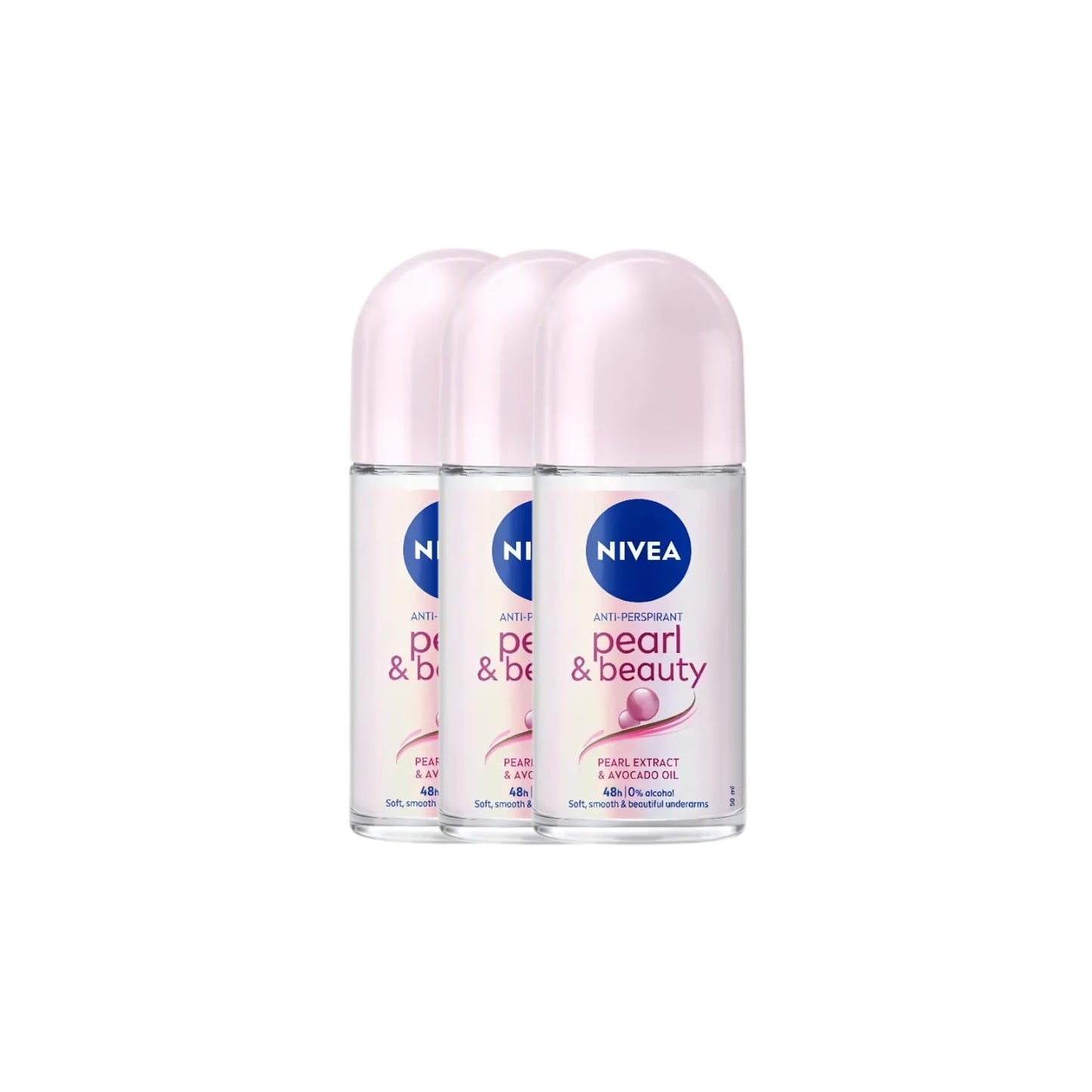 NIVEA Anti-Perspirant Deodorant Roll-On Pearl & Beauty 50ml - Long-Lasting Freshness, Smooth Skin, 48H Sweat & Odor Protection, Gentle Formula Beauty and Personal Care NIVEA
