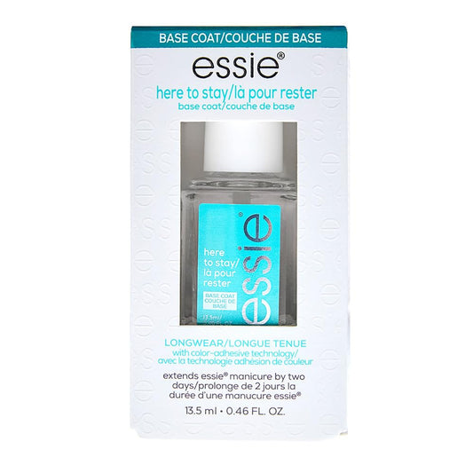 essie salon quality nail care, vegan formula, clear base coat, Here To Stay, 0.46 fl oz