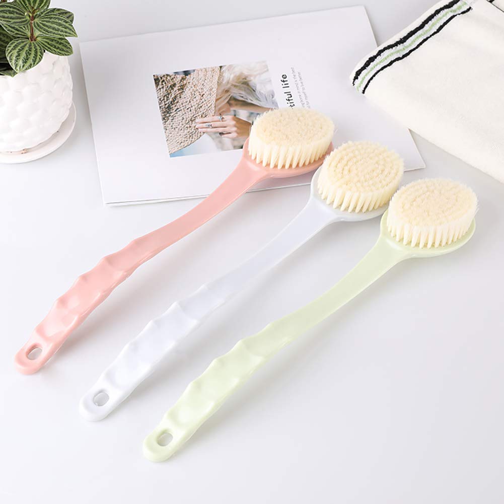 shlutesoy Bath Long Handle Bath Shower Brush Exfoliating Scrubber for Home Bathroom Green Beauty and Personal Care shlutesoy