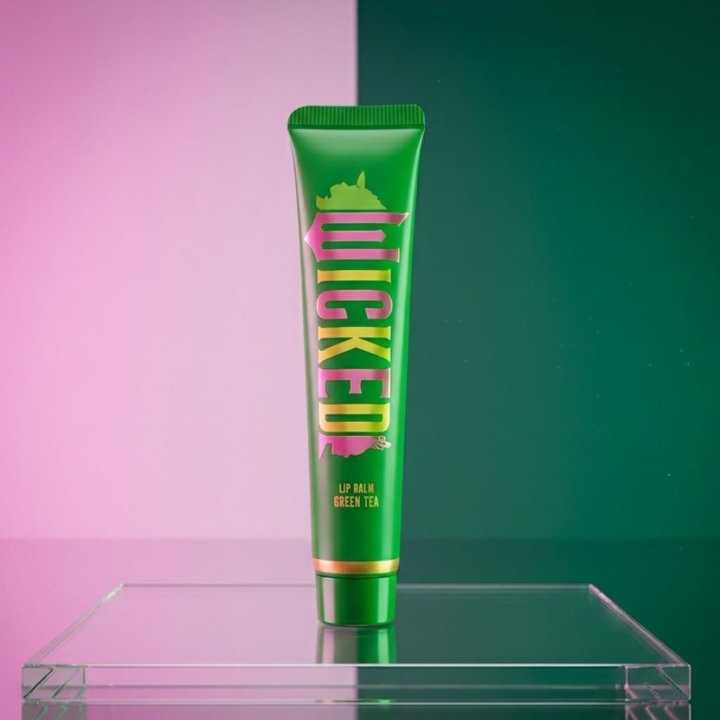 Wicked “Not Your Basic Witch” Gift Set - Green Metal 750ml Water Bottle with Carabiner Clip & Green Tea Lip Balm - Fun Witchy Accessories & Self-Care Beauty and Personal Care Corsair Toiletries