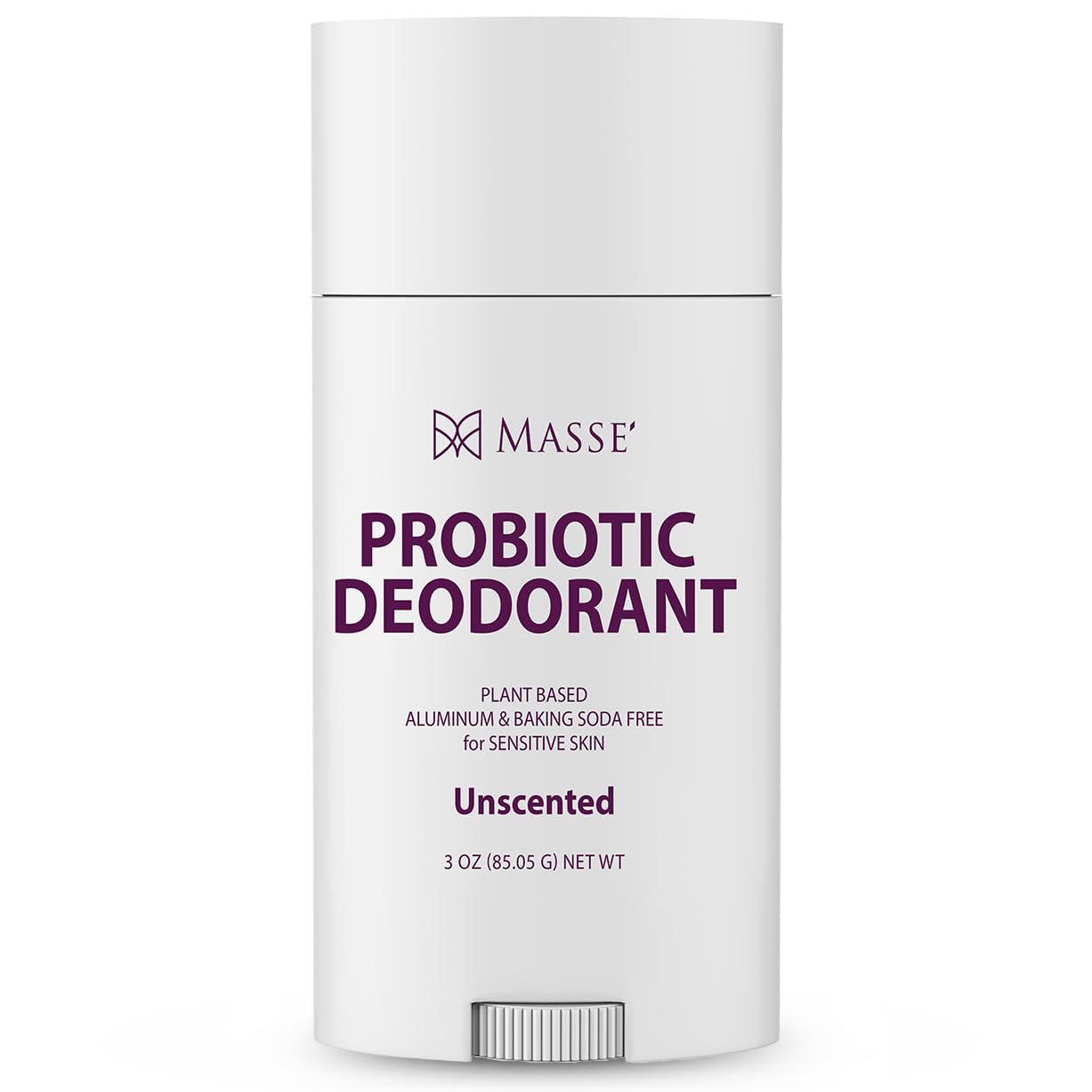 Probiotic Deodorant - Natural Deodorant for Women & Men, Plant-Based Aluminum & Baking Soda Free Deo Stick, 3 oz by Candida Freedom - Unscented Beauty and Personal Care MASSE'