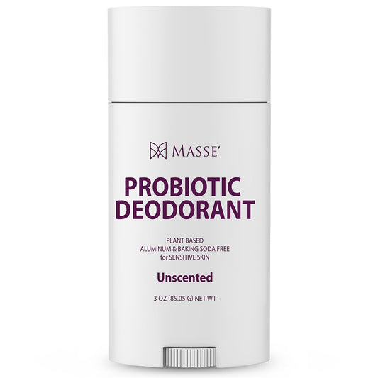 Probiotic Deodorant - Natural Deodorant for Women & Men, Plant-Based Aluminum & Baking Soda Free Deo Stick, 3 oz by Candida Freedom - Unscented Beauty and Personal Care MASSE'