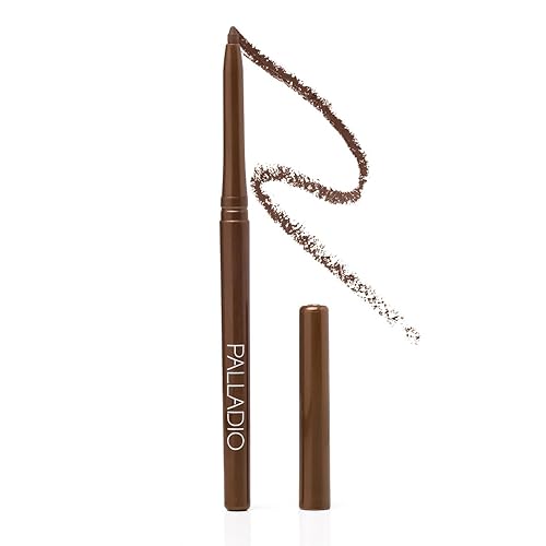 Palladio Retractable Waterproof Eyeliner, Richly Pigmented Color and Creamy, Slip Twist Up Pencil Eye Liner, Smudge Proof Long Lasting Application Beauty & Personal Care Palladio