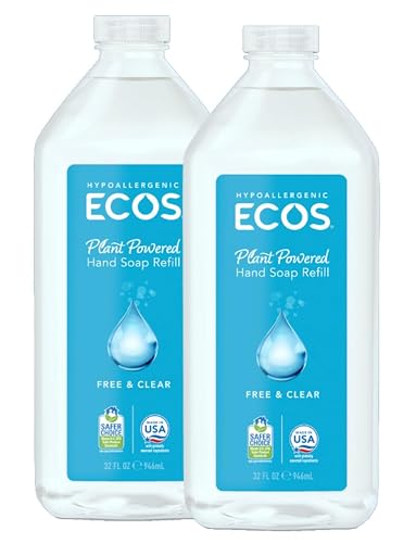 ECOS Supercharged Squeaky Clean: Free & Clear Refill Hand Soap (2 Pack) | Emphasizes both cleaning power friendliness Beauty & Personal Care ECOS