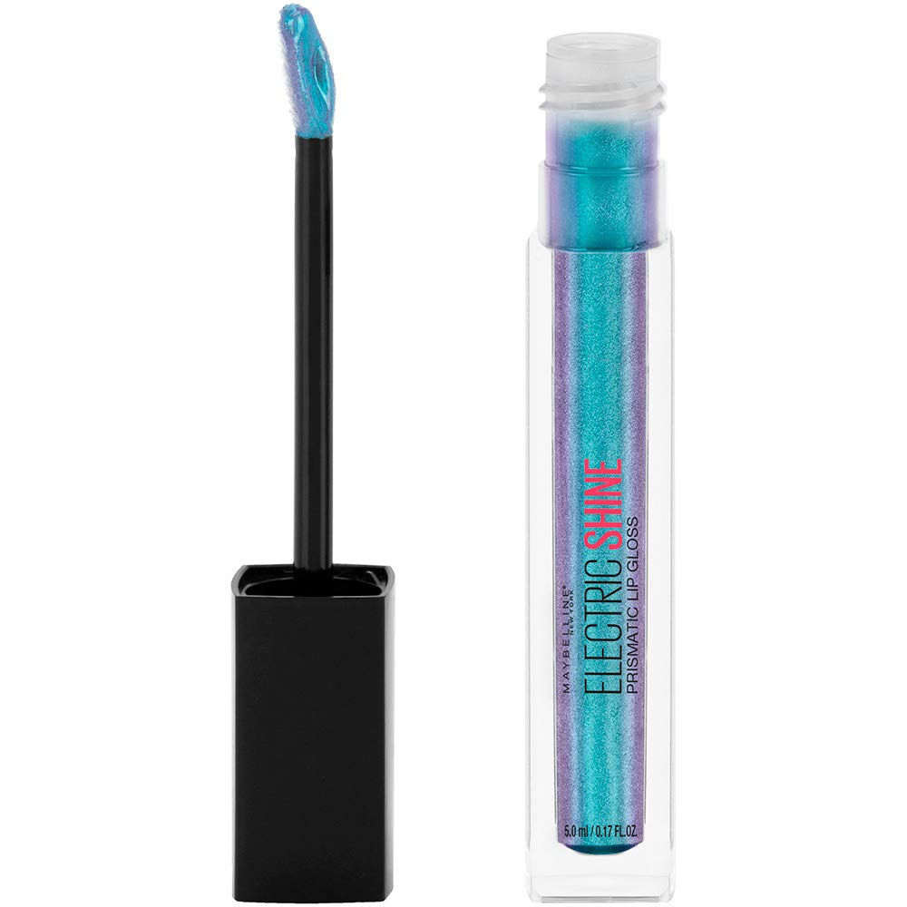 Maybelline New York Lip Studio Electric Shine Prismatic Lip Gloss Makeup, Electric Blue, 0.17 fl. oz. Beauty & Personal Care MAYBELLINE