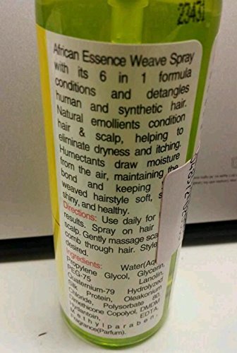 [AFRICAN ESSENCE] 6 IN 1 WEAVE SPRAY FOR SYNTHETIC AND HUMAN HAIR 4OZ Beauty & Personal Care African Essence