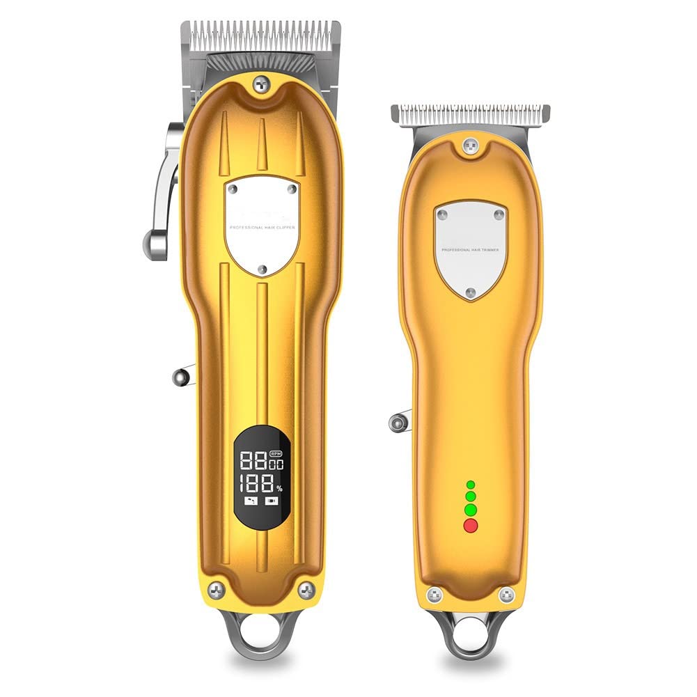 QDKVTNDJZ Hair Clippers foren, 2PCS Professional Combo kit Haircutachine Adjustable and Trimmer Grooming Kit Rechargeable Beauty and Personal Care QDKVTNDJZ