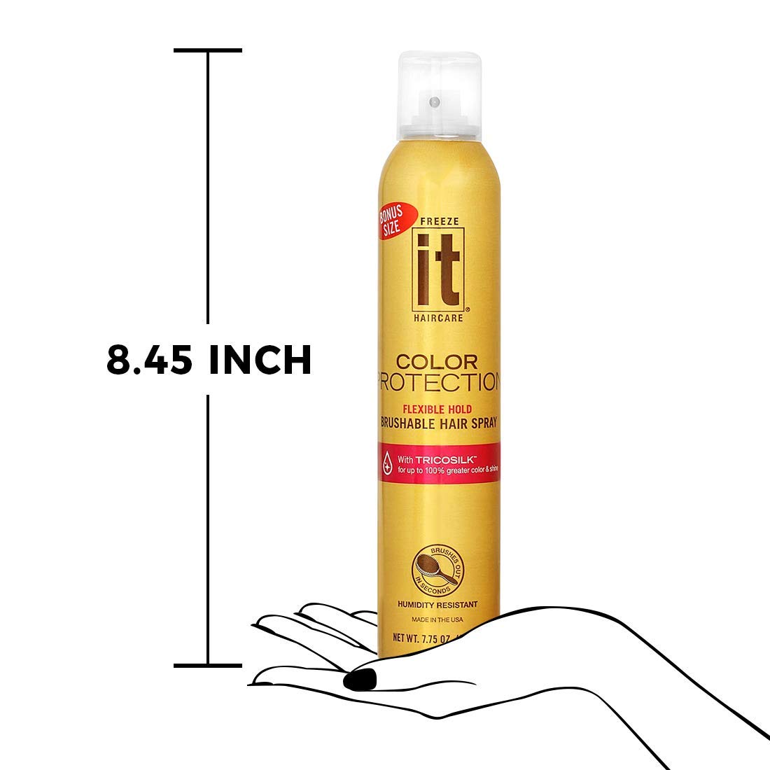 It Haircare Freeze Color Protection Flexible Hold Brushable Hair Spray 7.75 Oz (T-641) Beauty & Personal Care Freeze It