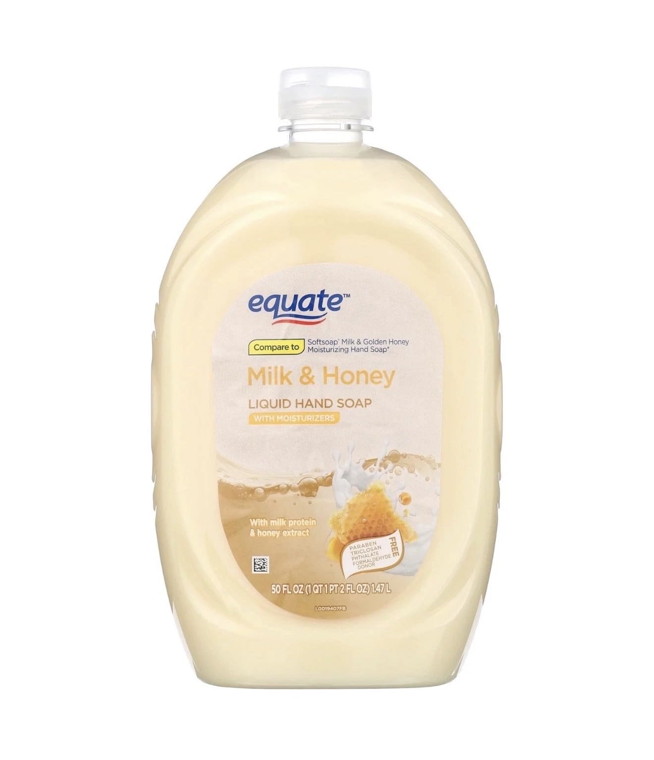 Equate Milk & Honey Liquid Hand Soap with Moisturizers, 50 FL OZ Beauty & Personal Care Equate