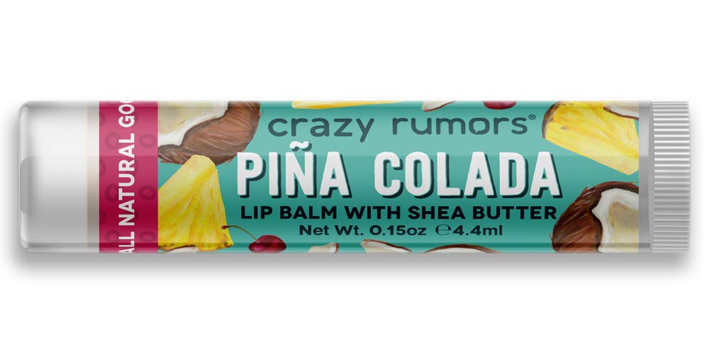 Crazy Rumors Piña Colada Lip Balm. 100% Natural, Vegan, Plant-Based, Made in USA (1-Pack) Beauty & Personal Care Crazy Rumors