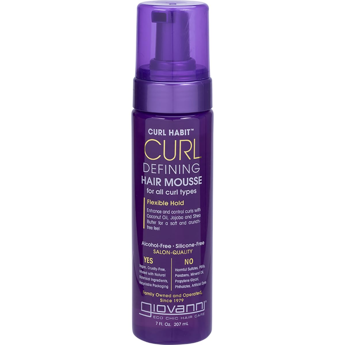 GIOVANNI Curl Defining Hair Mousse - Mousse for Curly Hair, Volumizing Hair Foam for Women & Men, Foaming Texture for Curls & Wavy Hair, Alcohol Free Beauty & Personal Care GIOVANNI