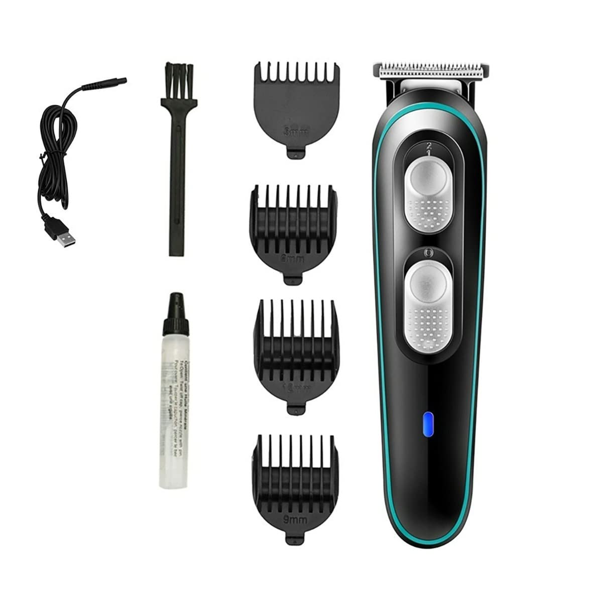 GLESVOWIO Pro Hair Clipper Electric Hair Clipper Beard Trimmer for Men USB Rechargeable Electric Shaver Hair Cut Machine Steel Cutter Head Washable Beauty and Personal Care GLESVOWIO