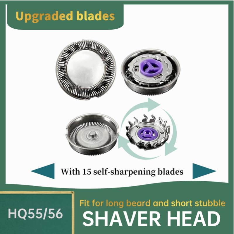 3 Set Replacement Shaver Head Blades Fit for Norelco 4604X, 4602X, 4601X, 4401LC, 4402LC, 4403LC and More, Easy-to-install Replacement Blades Beauty and Personal Care BNVXR