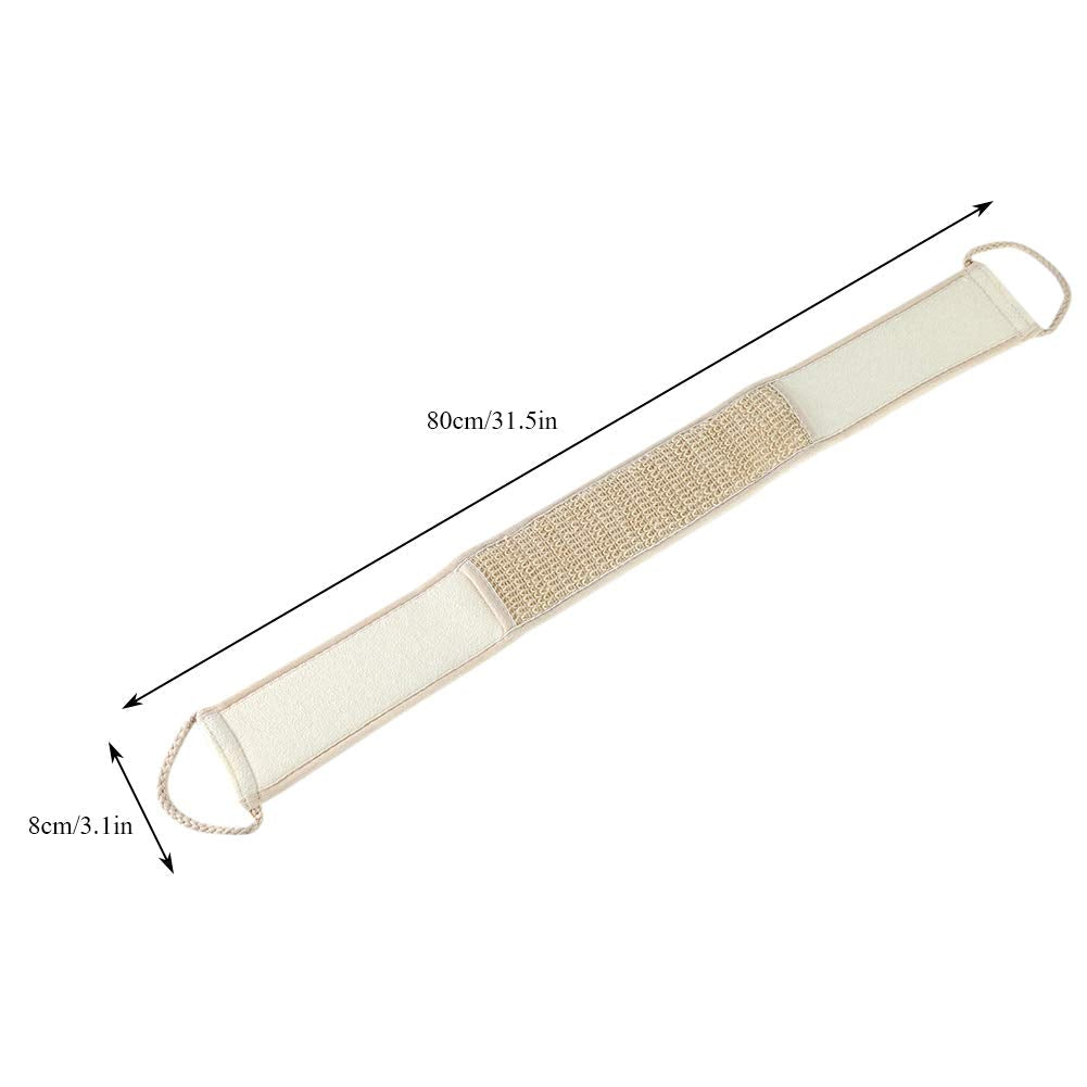 Back Scrubber for Shower Exfoliating Back Cloth Body Extended Length Scrubber Towel Exfoliating Stretchable Pull Strap Wash Cloth for Bath Body Scrub Beauty and Personal Care Milltrip